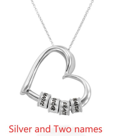Thanks&Giving Heart Love Simple Beaded Pendant Necklace
