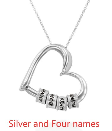 Thanks&Giving Heart Love Simple Beaded Pendant Necklace