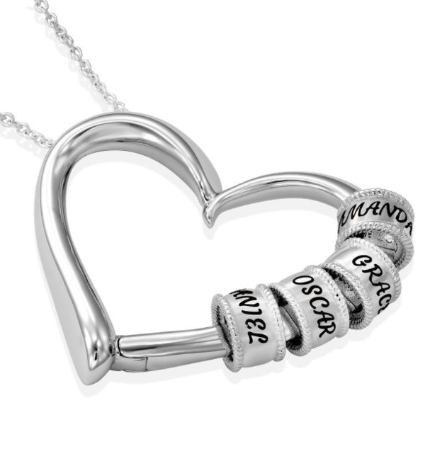 Thanks&Giving Heart Love Simple Beaded Pendant Necklace