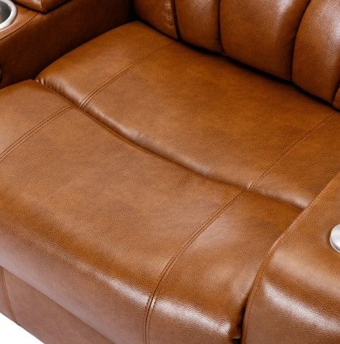 Power Motion Recliner With USB Charging Port, Hidden Arm Storage, Convenient Cup Holder, and Bluetooth Speaker
