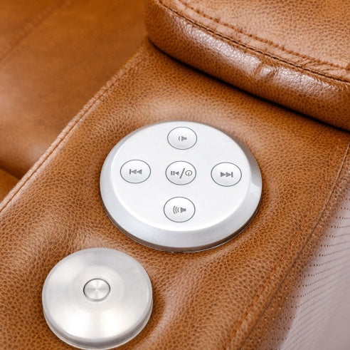 Power Motion Recliner With USB Charging Port, Hidden Arm Storage, Convenient Cup Holder, and Bluetooth Speaker
