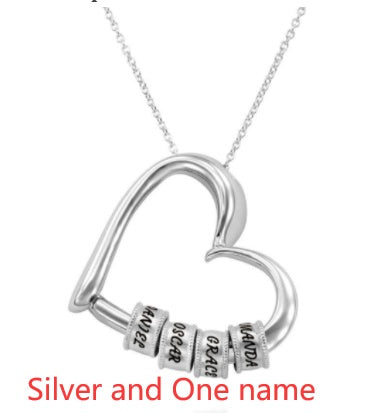 Thanks&Giving Heart Love Simple Beaded Pendant Necklace