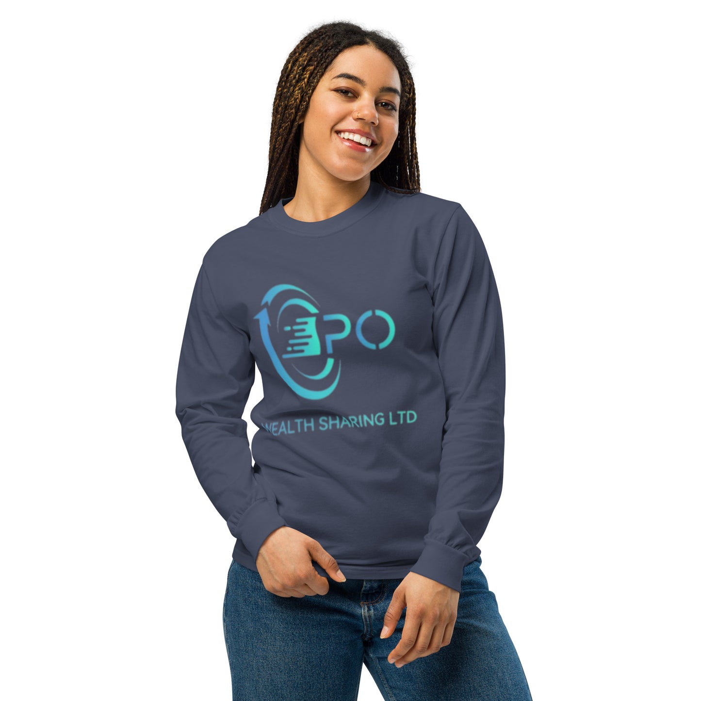 customwordproducts, customwordproducts.com, P.O LOGO Team 333 Garment-dyed Long-sleeve shirt