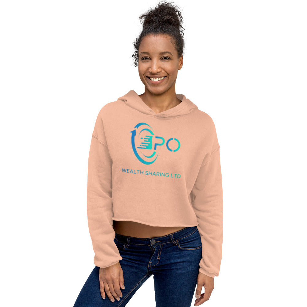 customwordproducts, customwordproducts.com,P.O LOGO Crop Hoodie