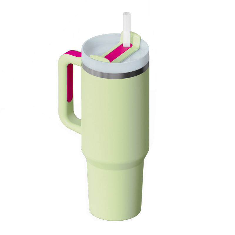 40 Oz Tumbler With Handle & Straw, Stainless Steel, Insulated, New Designs!