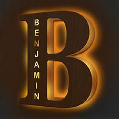 Personalized Custom Letter Lamp, English, Name