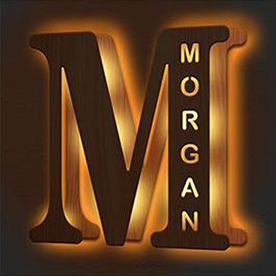 Personalized Custom Letter Lamp, English, Name