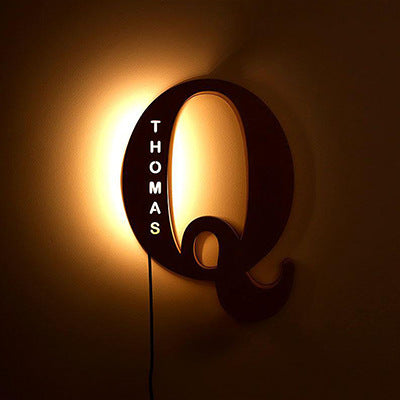 Personalized Custom Letter Lamp, English, Name
