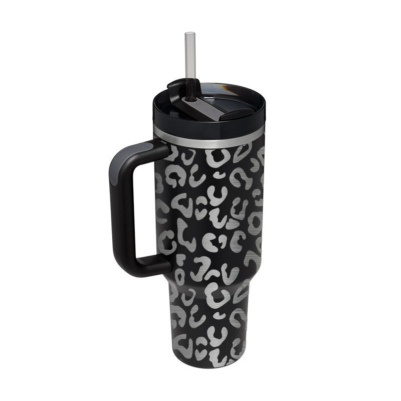 40 Oz Tumbler With Handle & Straw, Stainless Steel, Insulated, New Designs!