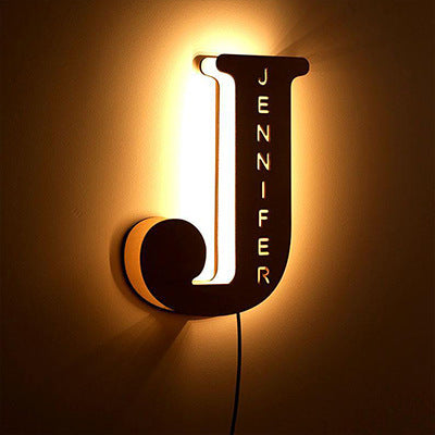 Personalized Custom Letter Lamp, English, Name