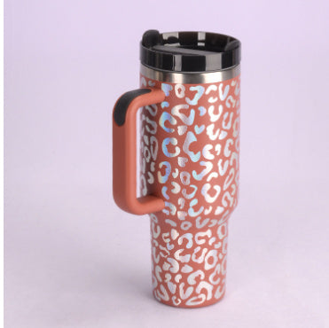 40 Oz Tumbler With Handle & Straw, Stainless Steel, Insulated, New Designs!