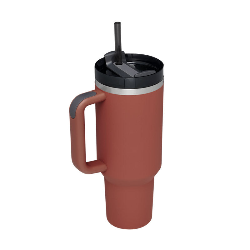 40 Oz Tumbler With Handle & Straw, Stainless Steel, Insulated, New Designs!