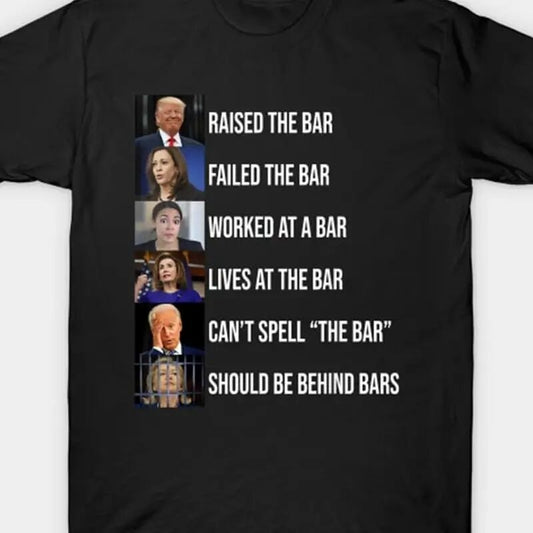 Political Bar Tee Printed Short Sleeves