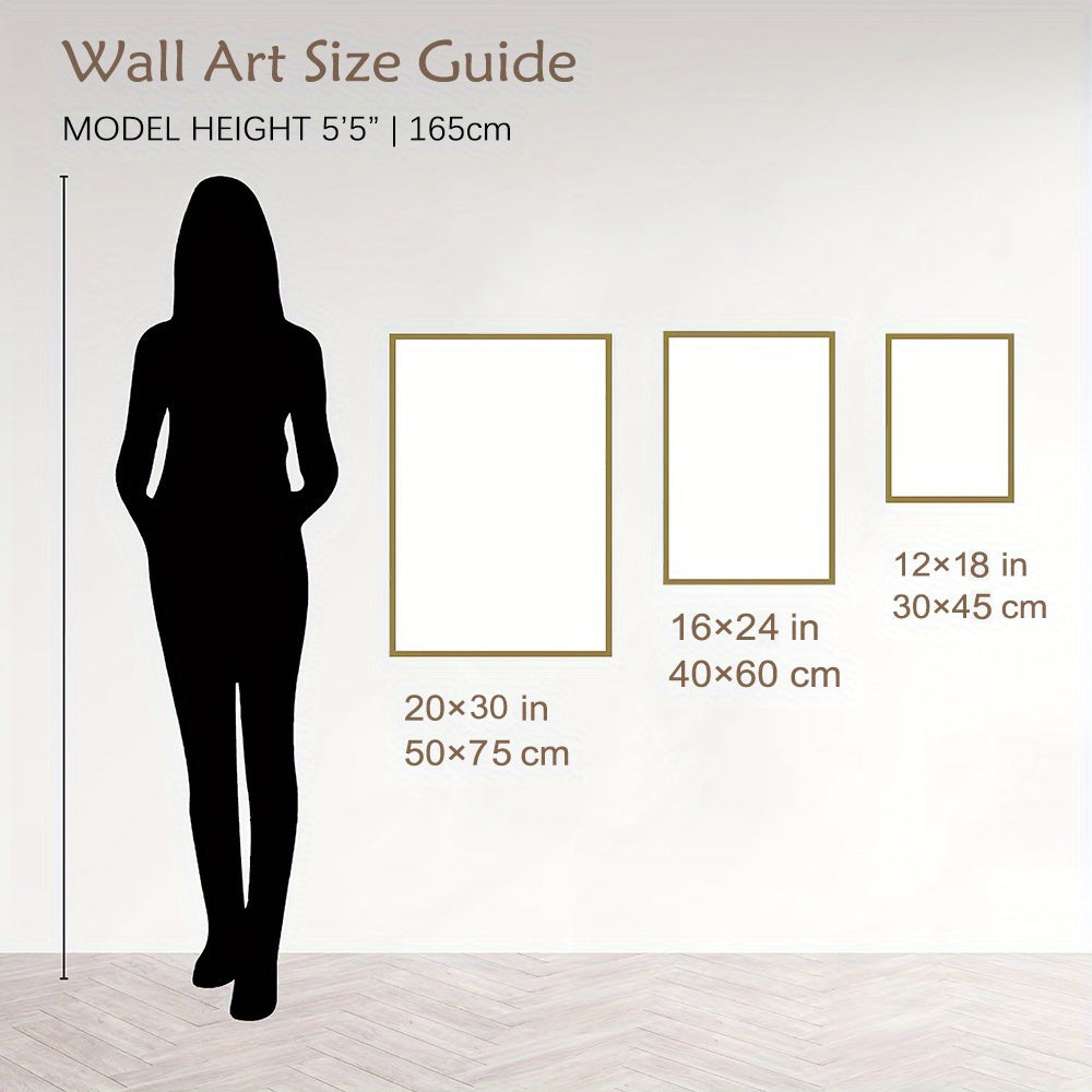1 Piece Of Wood-framed Wall Art