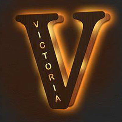 Personalized Custom Letter Lamp, English, Name