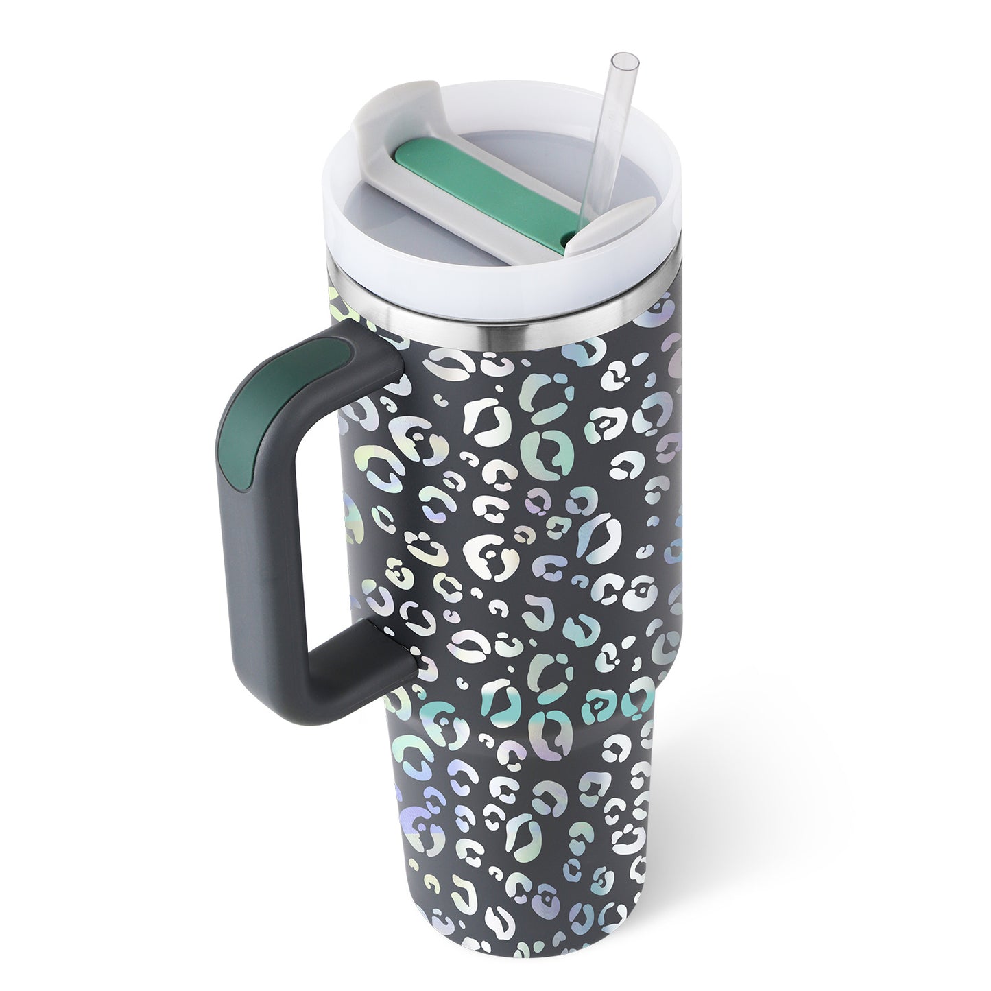 40 Oz Tumbler With Handle & Straw, Stainless Steel, Insulated, New Designs!