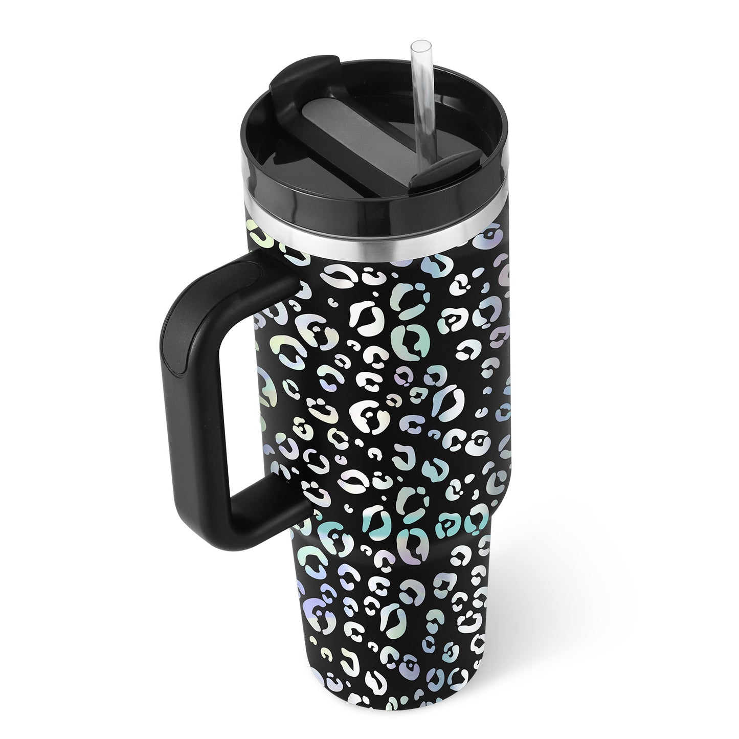 40 Oz Tumbler With Handle & Straw, Stainless Steel, Insulated, New Designs!