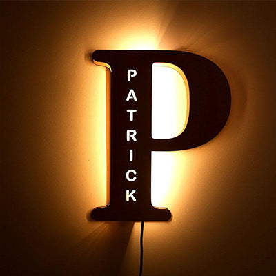 Personalized Custom Letter Lamp, English, Name