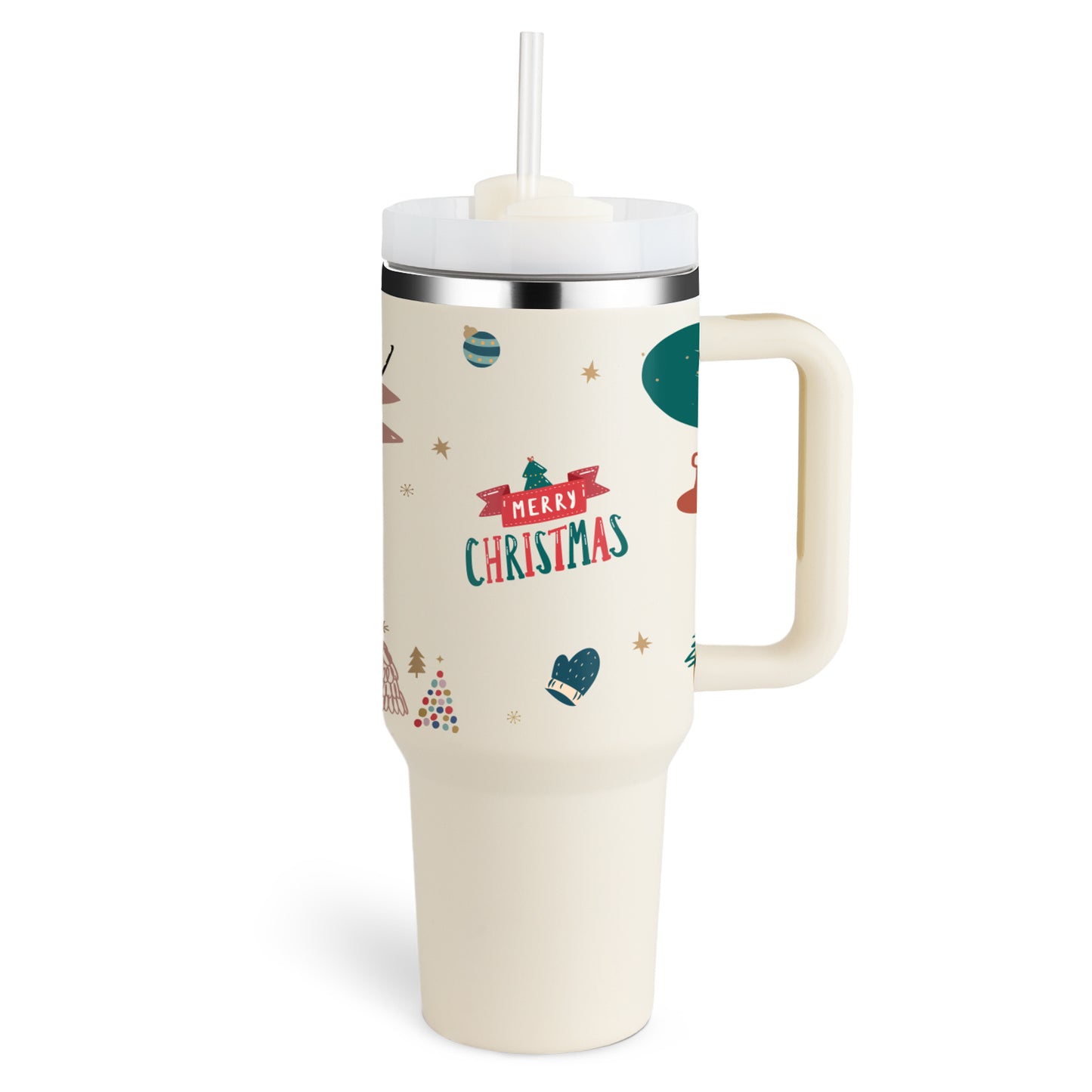 40 Oz Tumbler With Handle & Straw, Stainless Steel, Insulated, New Designs!