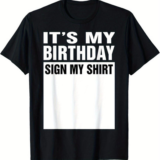 My Birthday Logo, My T-shirt, Gift T-shirt, Comfortable Casual Short Sleeved T-shirt