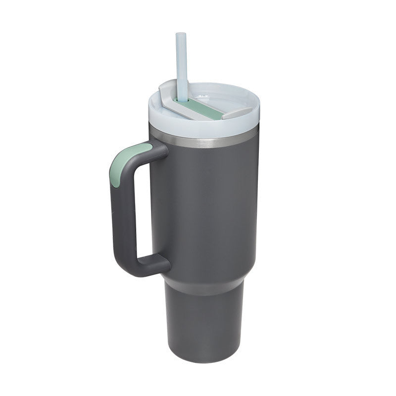 40 Oz Tumbler With Handle & Straw, Stainless Steel, Insulated, New Designs!