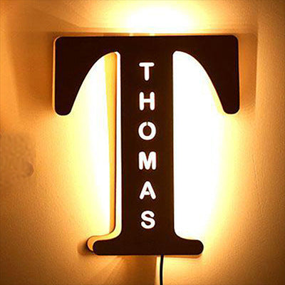Personalized Custom Letter Lamp, English, Name