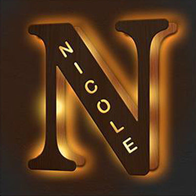 Personalized Custom Letter Lamp, English, Name