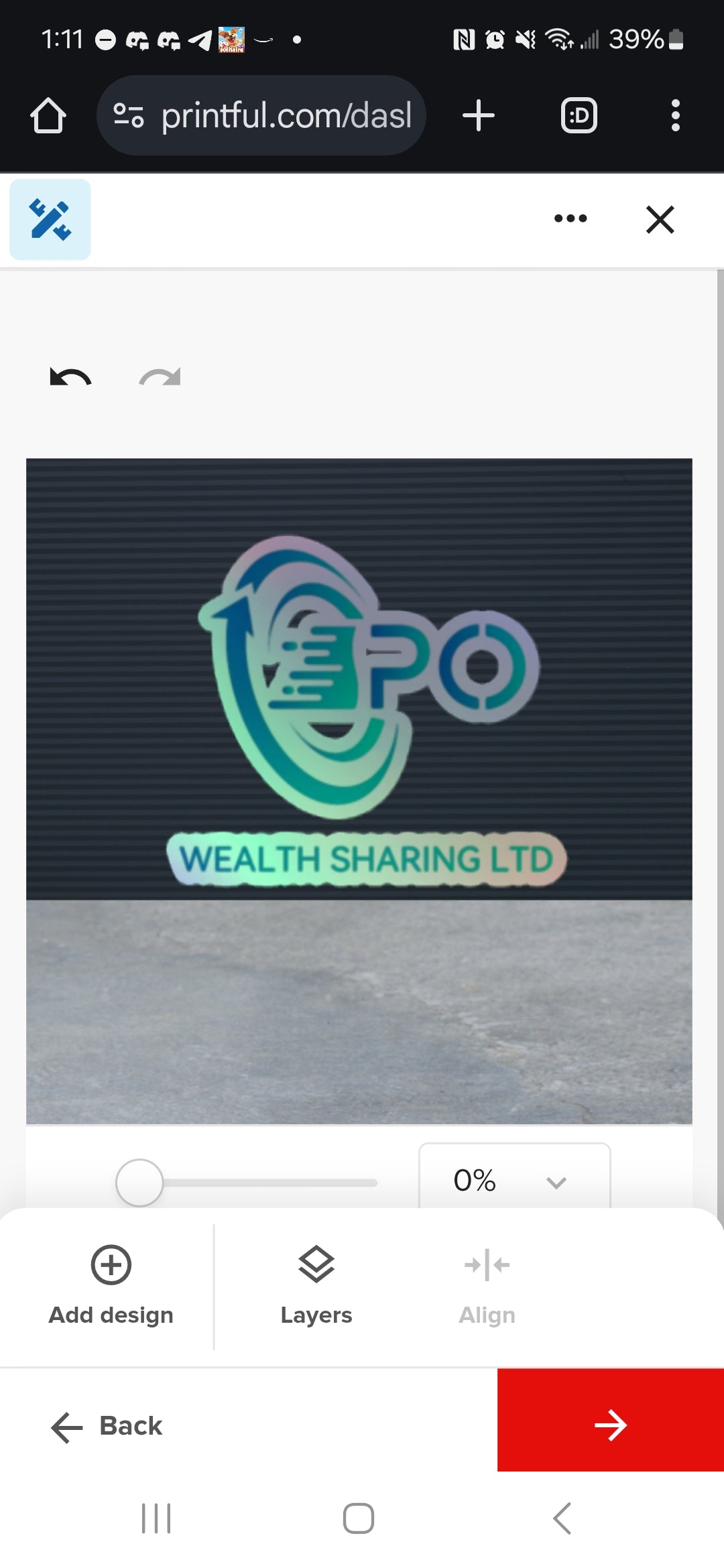 P.O LOGO Holographic stickers