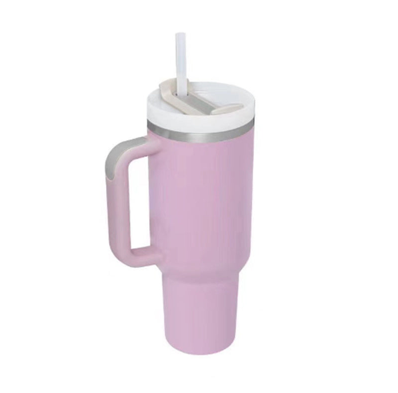 40 Oz Tumbler With Handle & Straw, Stainless Steel, Insulated, New Designs!