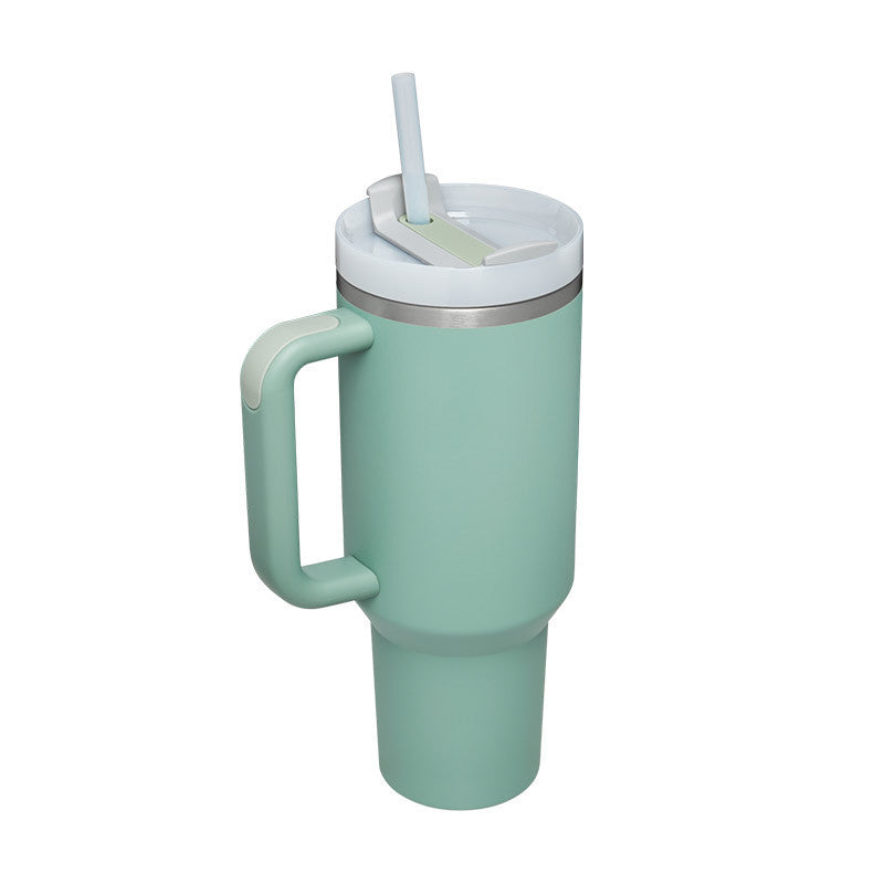 40 Oz Tumbler With Handle & Straw, Stainless Steel, Insulated, New Designs!