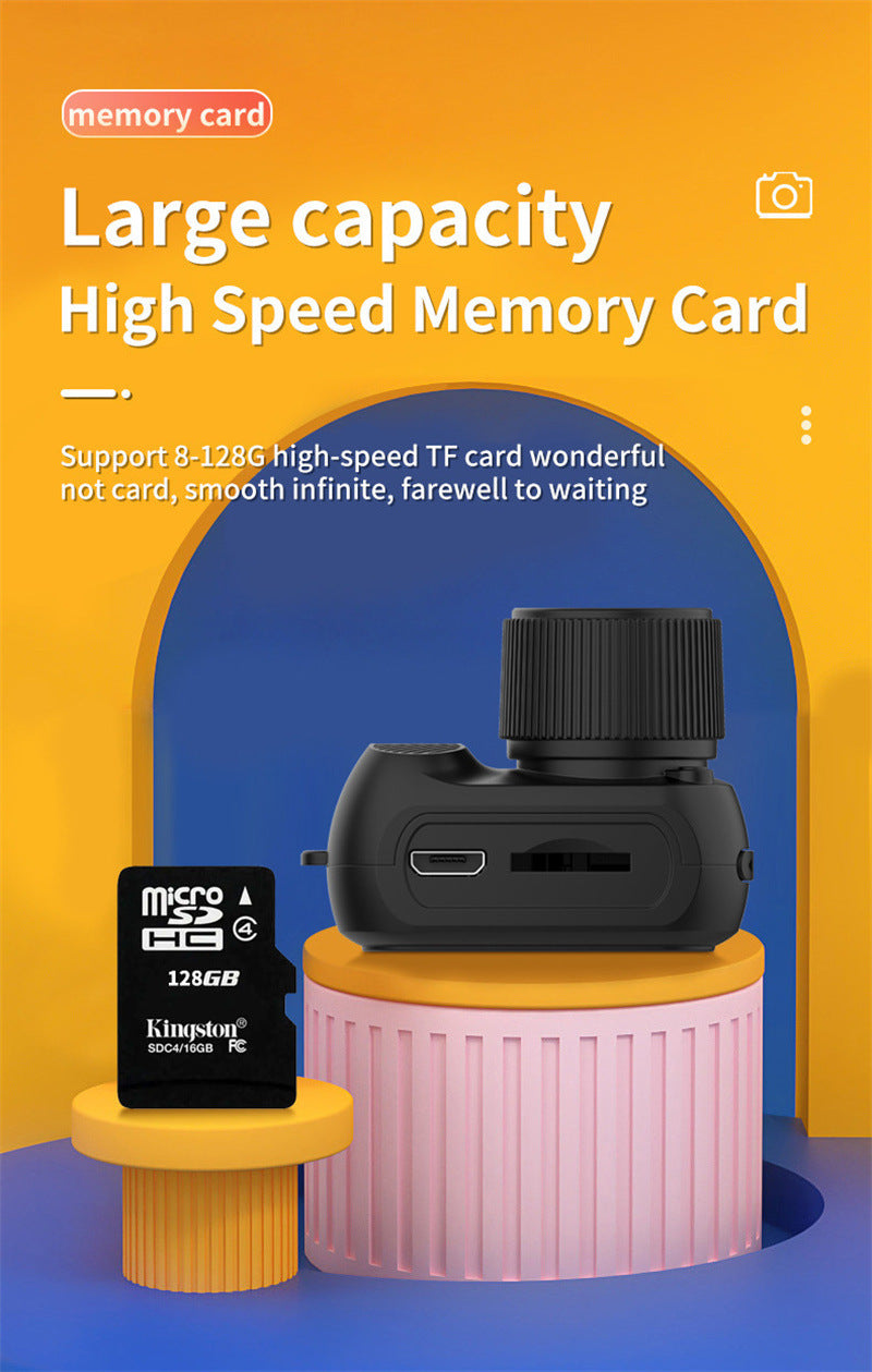 Retro Mini Camera with Screen • 1080p HD Portable
