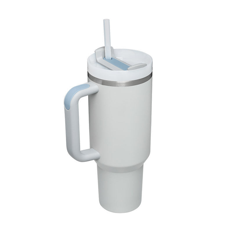 40 Oz Tumbler With Handle & Straw, Stainless Steel, Insulated, New Designs!