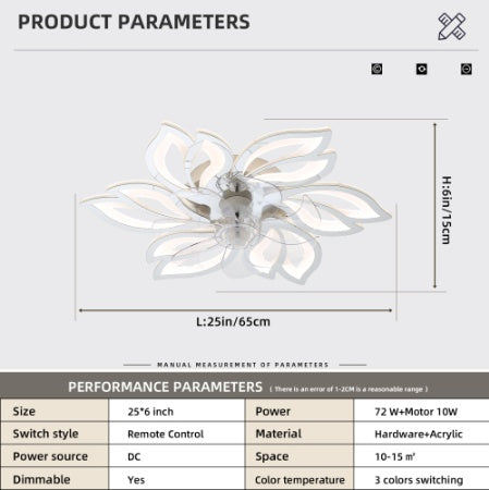Acrylic Ceiling Fan