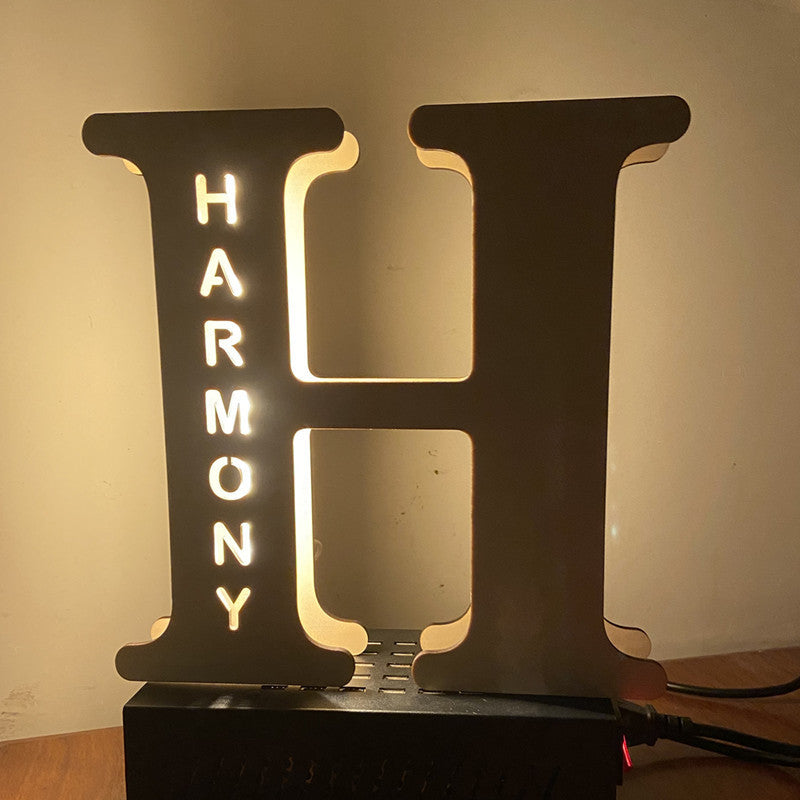 Personalized Custom Letter Lamp, English, Name
