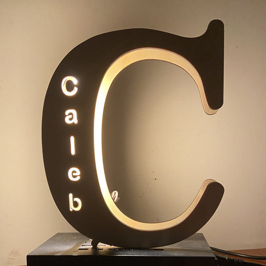 Personalized Custom Letter Lamp, English, Name