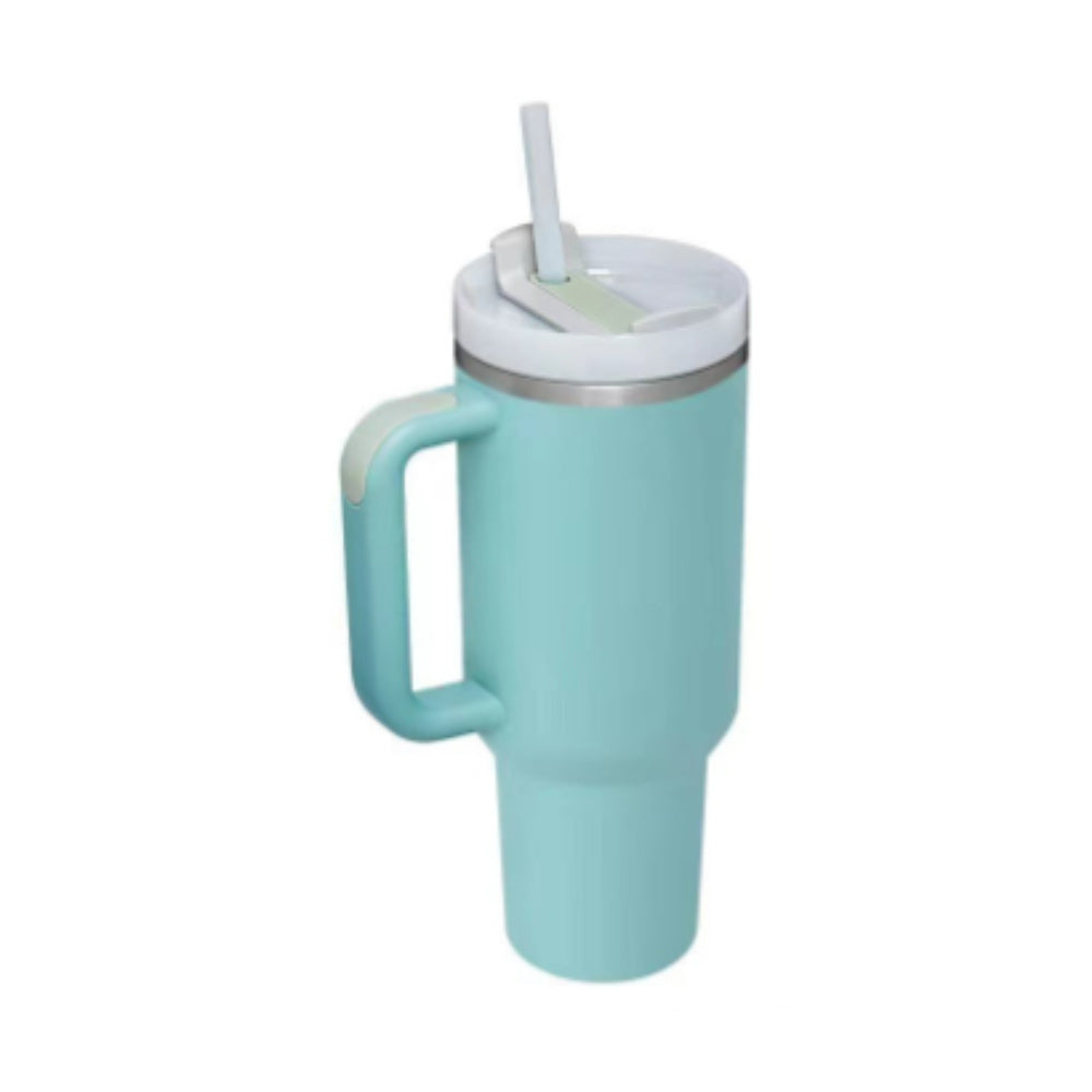 40 Oz Tumbler With Handle & Straw, Stainless Steel, Insulated, New Designs!