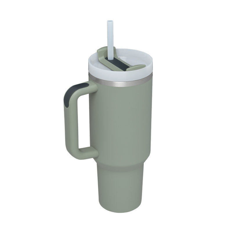 40 Oz Tumbler With Handle & Straw, Stainless Steel, Insulated, New Designs!