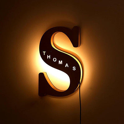 Personalized Custom Letter Lamp, English, Name