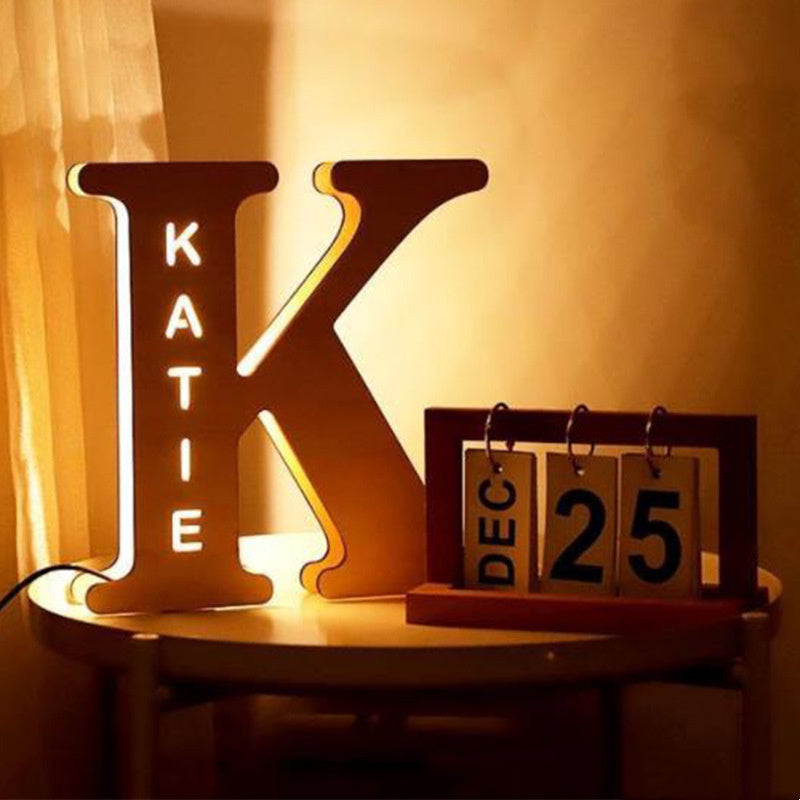 Personalized Custom Letter Lamp, English, Name