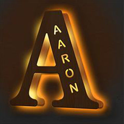 Personalized Custom Letter Lamp, English, Name