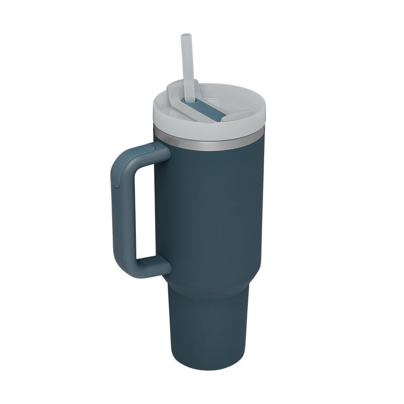 40 Oz Tumbler With Handle & Straw, Stainless Steel, Insulated, New Designs!