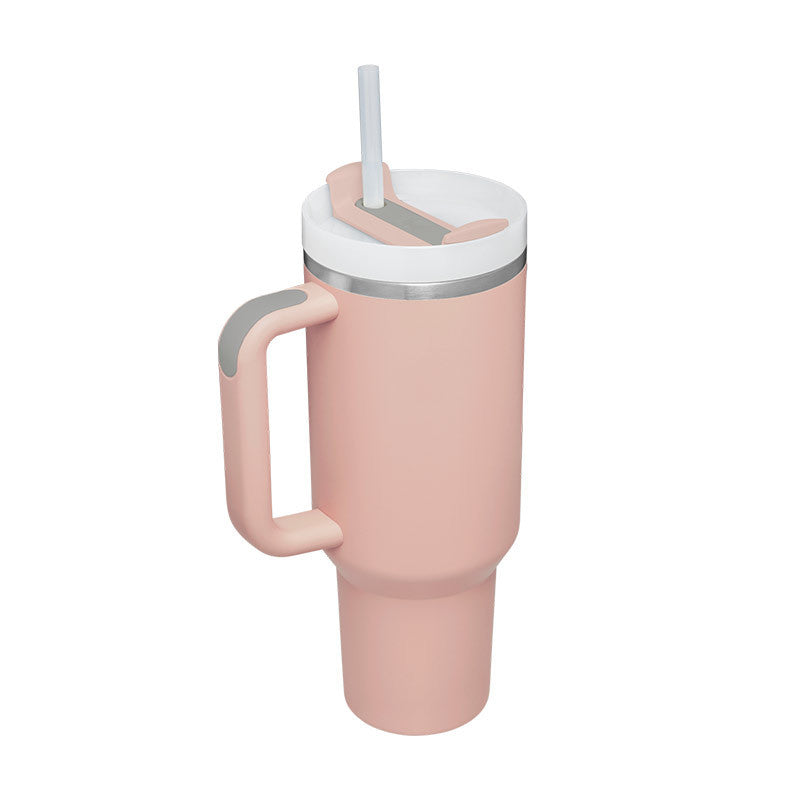 40 Oz Tumbler With Handle & Straw, Stainless Steel, Insulated, New Designs!