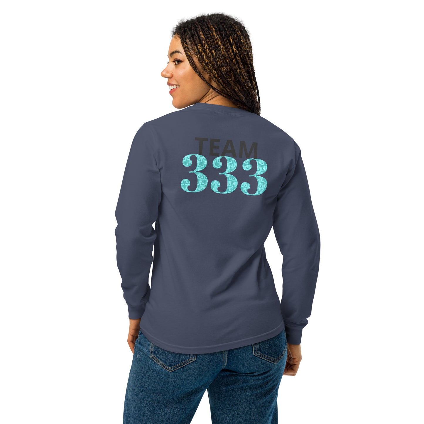customwordproducts, customwordproducts.com, P.O LOGO Team 333 Garment-dyed Long-sleeve shirt